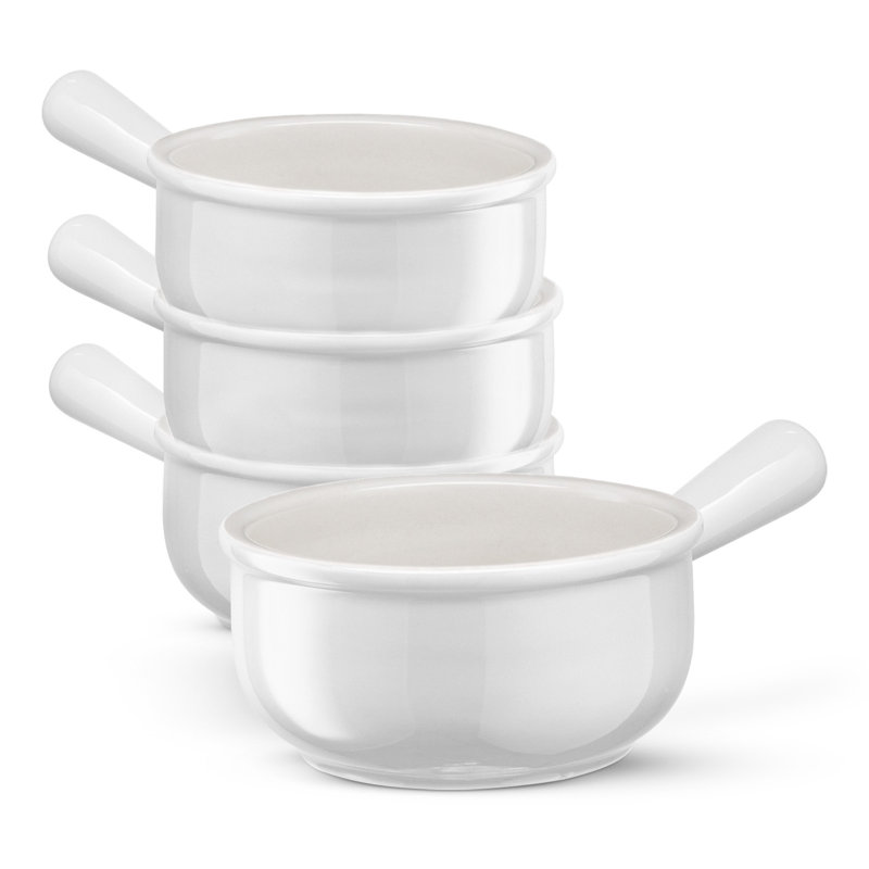 Kook 4 Piece Non-Stick Ceramic Bakeware Set, White