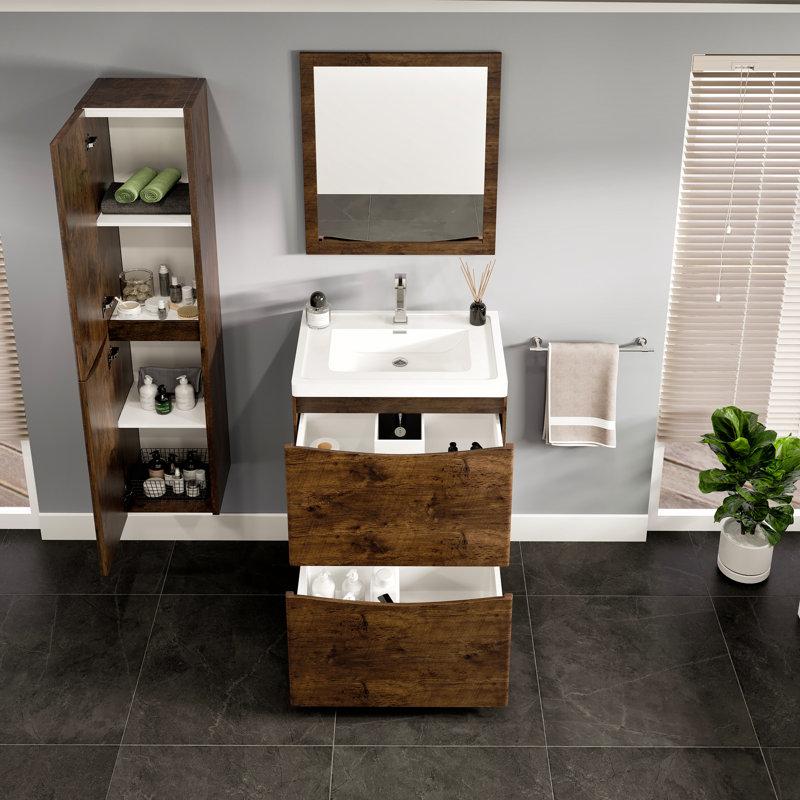 Ensemble de meuble-lavabo simple 24 po Firkins, Palissandre