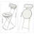 4Pcs Portable Folding Stool Kitchen Counter-380299425
