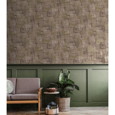 Papier peint géométrique à surface vieillie