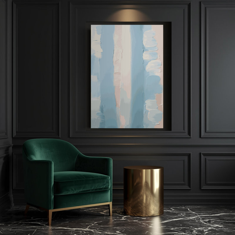 «Abstract Color Field 25», art mural sur toile grise, H 10 po x l 8 po
