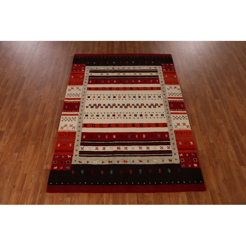 Tapis tribal à motif géométrique Gabbeh