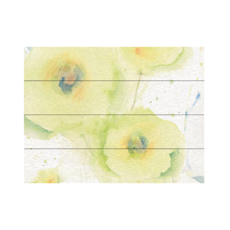Sheila Golden Limelight Wood Slat Art, H 18 po x l 22 po
