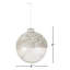 4"H Glitter Ball Ornaments; Silver Christmas Ornaments