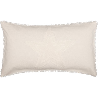 Burlap Antique White Star King Sham