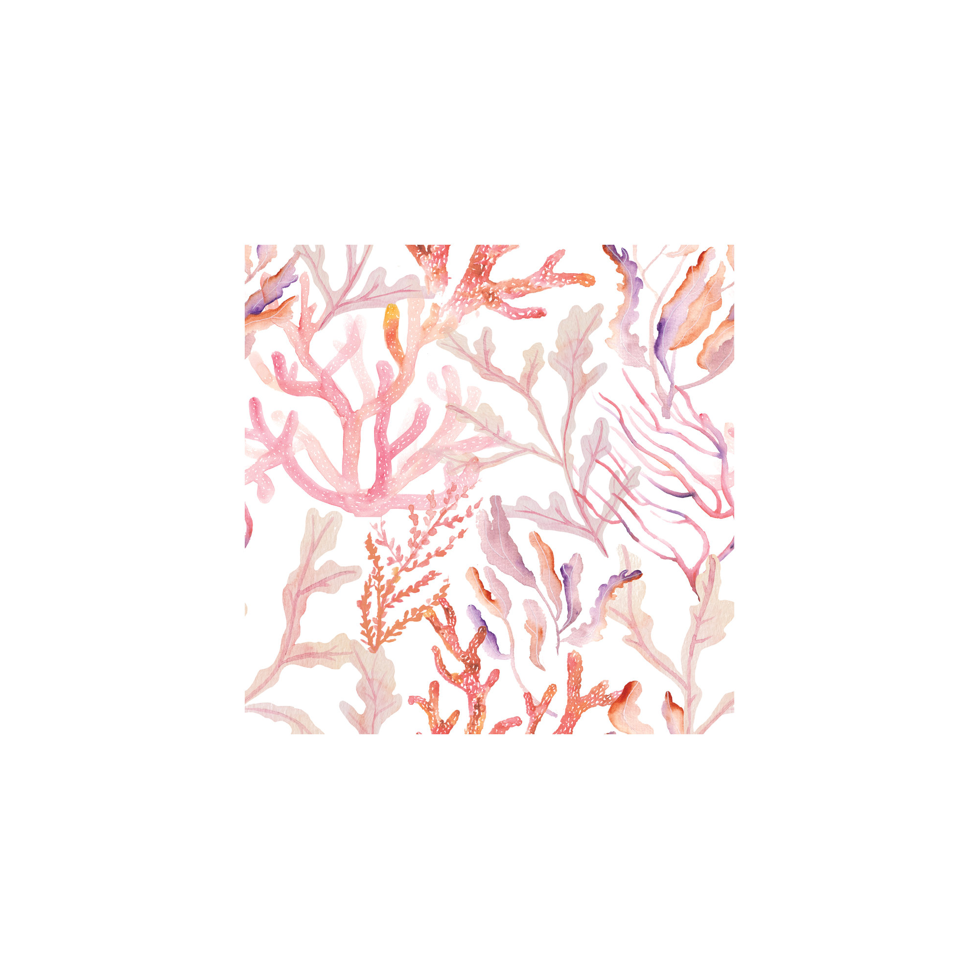 Coral Reef Peel and Stick Wallpaper, Rose Quartz