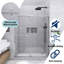 60 po X P 75 po H Porte de douche coulissante réversible semi-sans cadre au fini nickel brossé-127278564