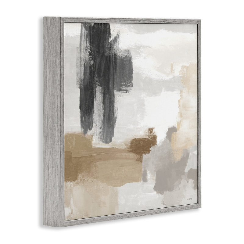 Absent Minded Abstract Composition Framed Giclee, design by Amber Sterling, Farmhouse Gray Framed Giclee, 17" H x 17" W