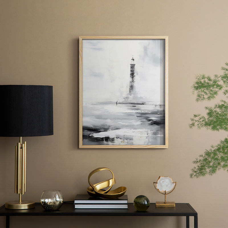 NAUTICAL Series Dxxxxi, reproduction encadrée - bois massif, Naturel, H 21 po x l 17 po