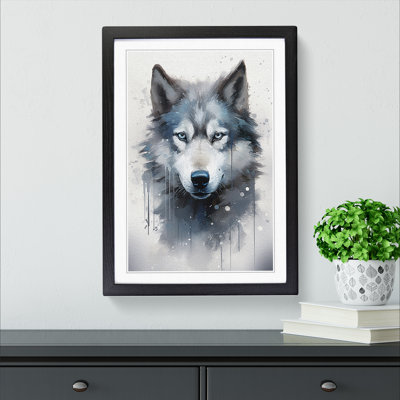 Husky Conceptual - Single Picture Frame Print on Wood