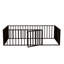 Lit de sol Montessori Aria pour enfant (taille simple) avec barrière et porte - Cadre en métal robuste, barrières de sécurité discrètes, espace de jeu et de sommeil sécurisé-134087690
