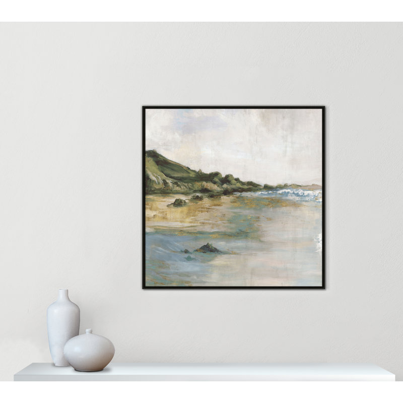Cordoba Tide’s Edge Print by, 41.5" H x 41.5" W, Espresso