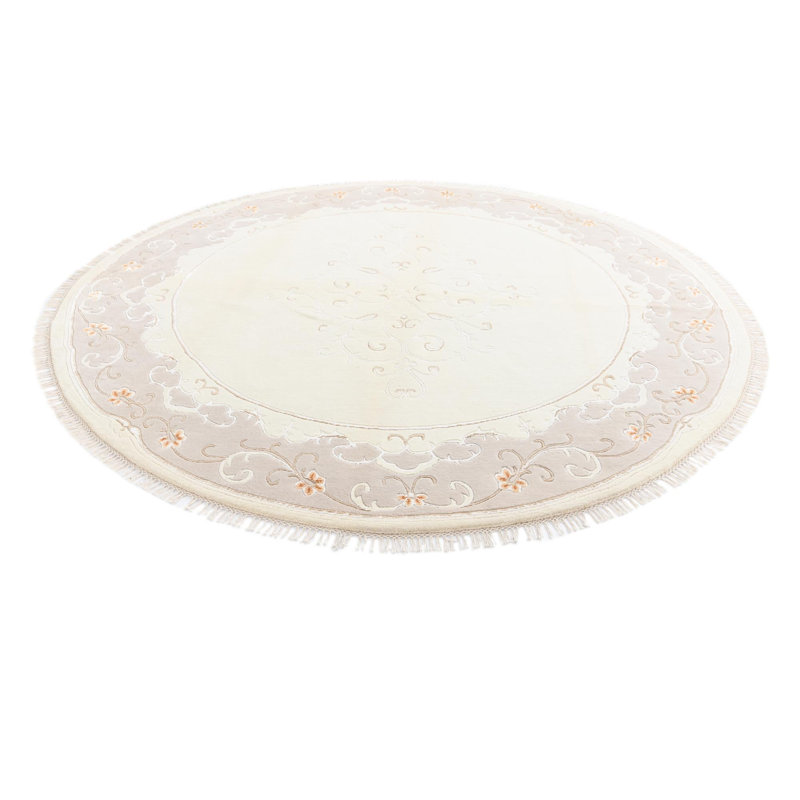 Tapis rond beige clair Osborne