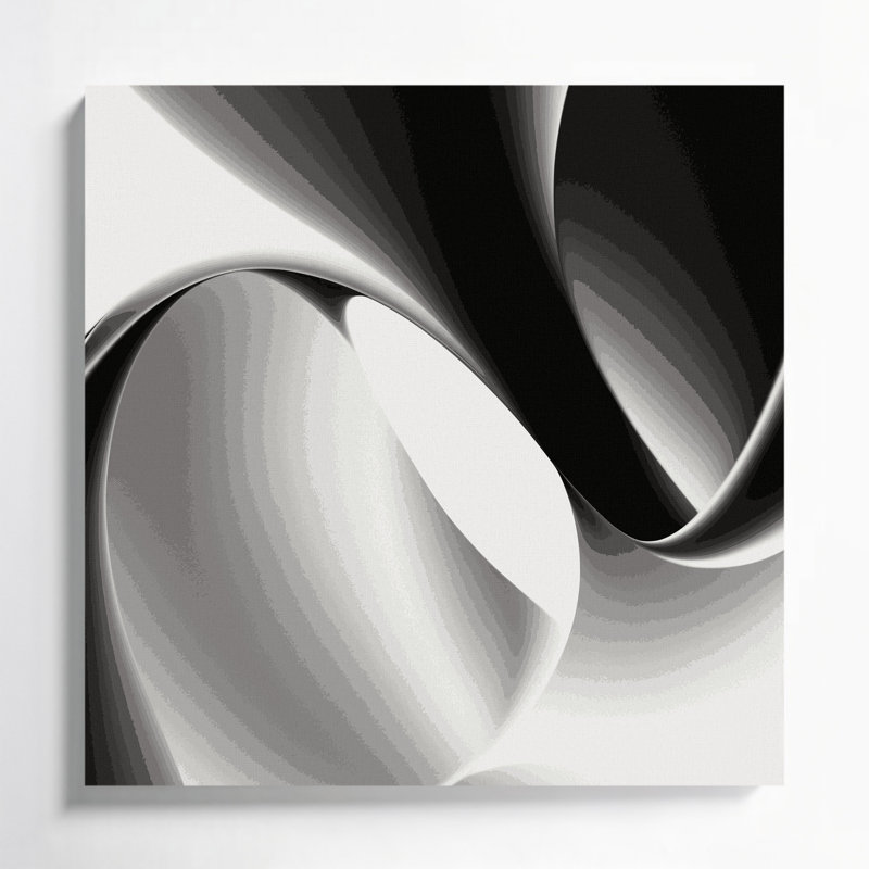 Gradient abstrait 81, toile beige, H 12 po x l 12 po