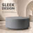 36" Modern Fiberstone Coffee Table - Round Stone Accent Center Table - All-Weather Indoor Outdoor Wide Patio Table-100198732