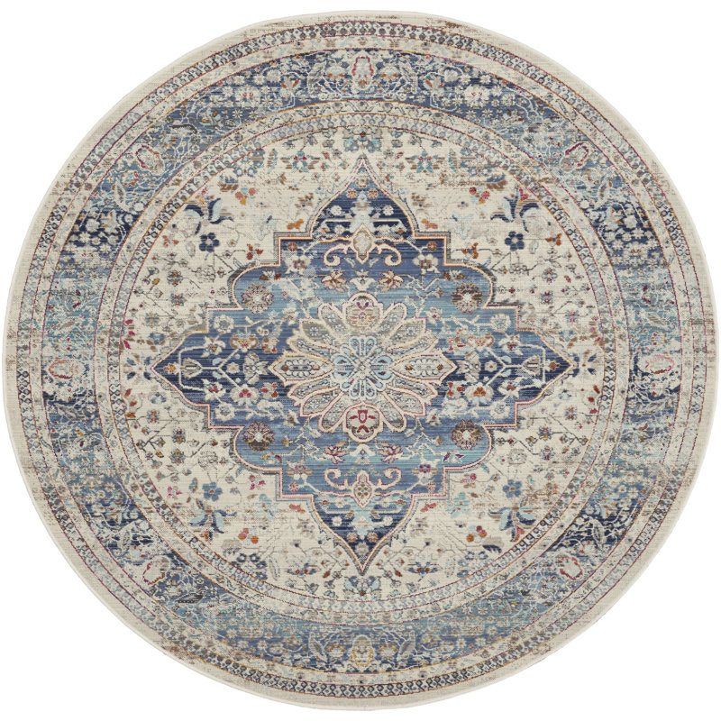 Moroccan Indoor Rug, Round 6'