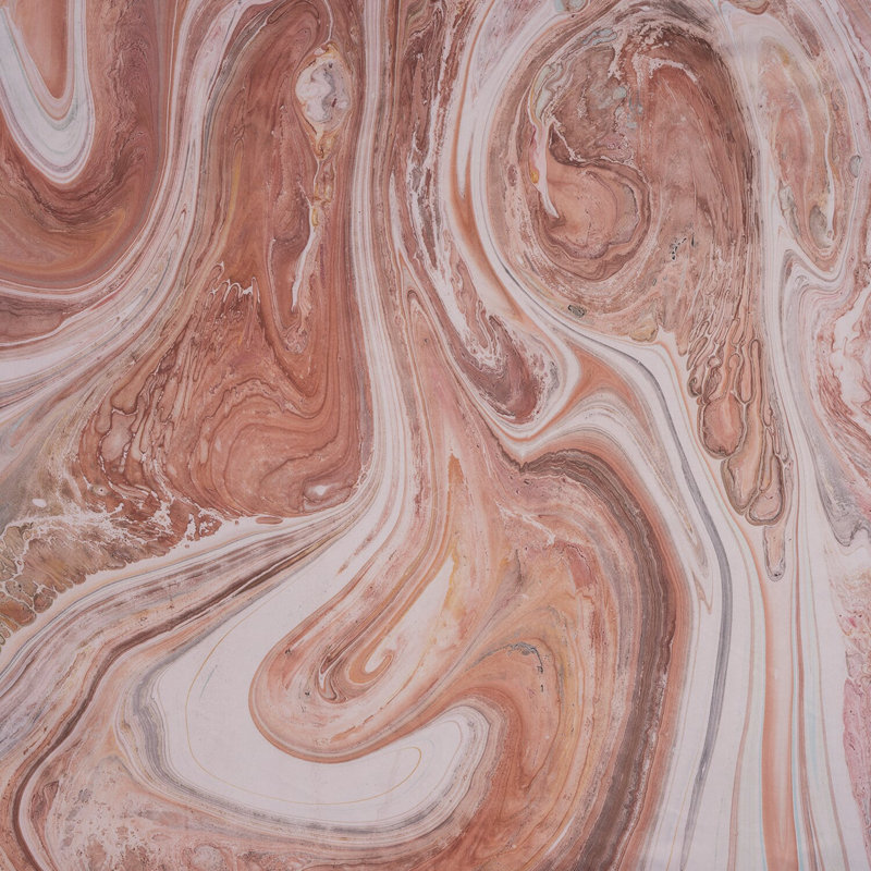 Art of Marbling Red Polyester Full Futon Slipcover