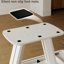 Table de salle à manger moderne industrielle blanche avec pieds en forme de U pour une table durable, fabriquée en