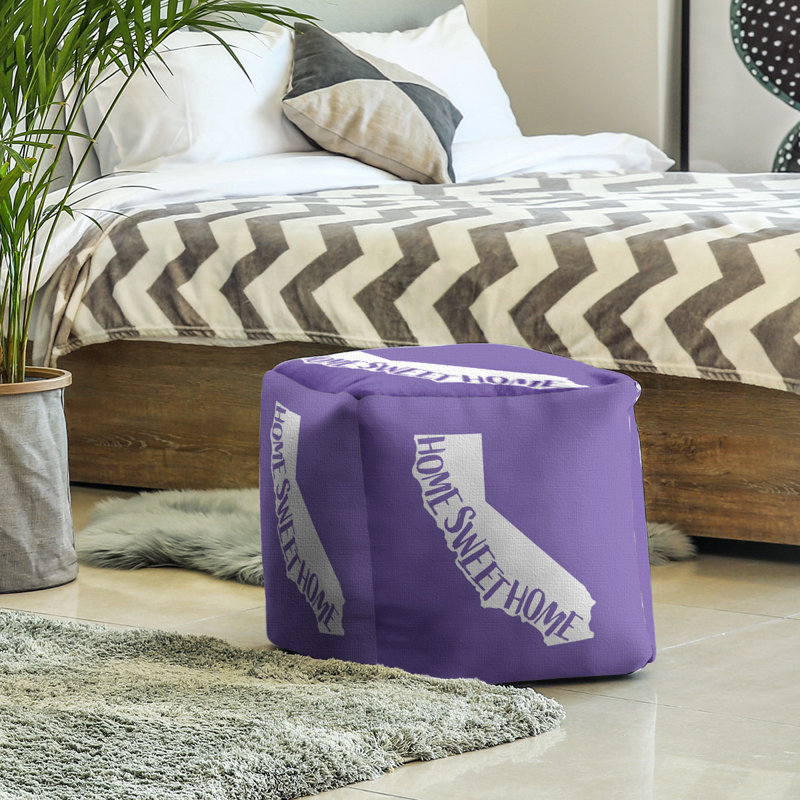 Repose-pieds cube en californie, home, Mauve
