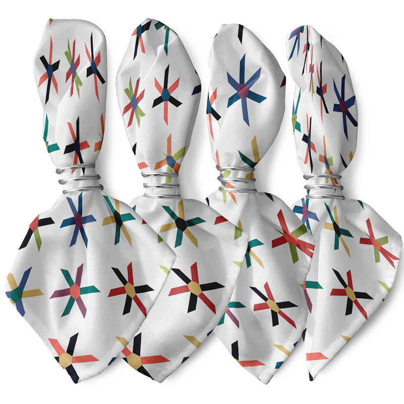 Ensemble de serviettes 4 pièces Odelina Raina, L 18 po x L 18 po, Bleu marine