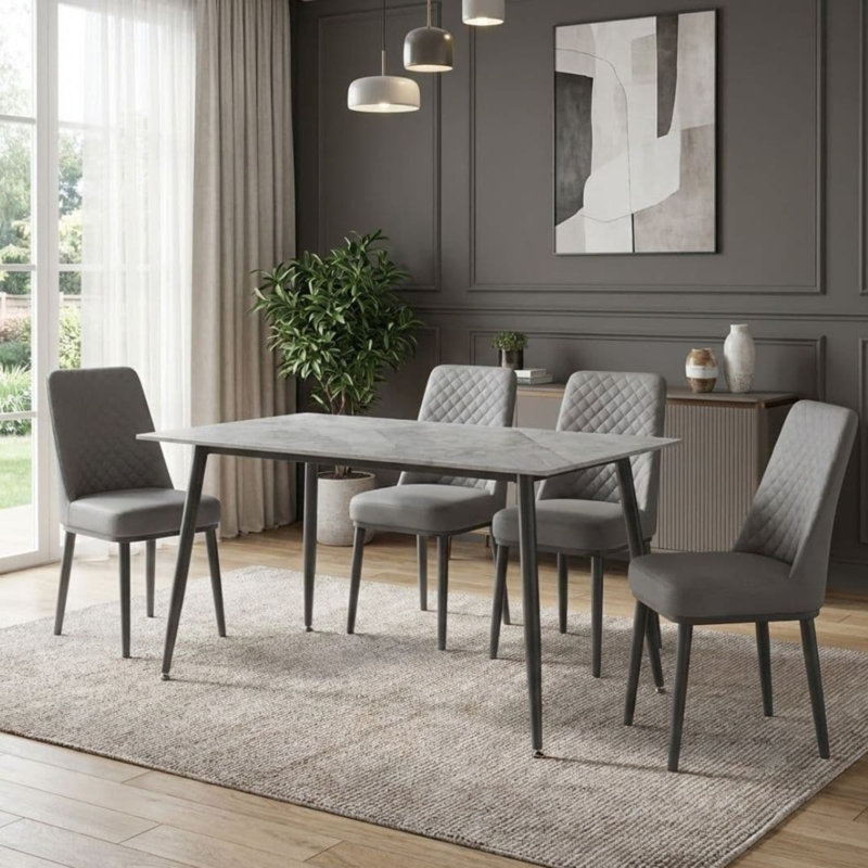 4 - Person Dining Set, Grey