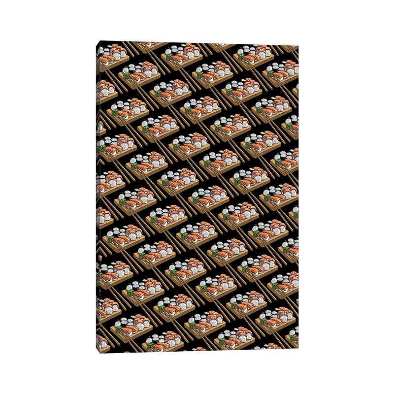 Sushi Pattern by Alberto Perez - Wrapped Canvas Painting, 20.32 cm H x 30.48 cm W