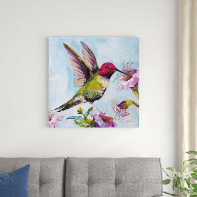 Colibri I Florals par Jeanette Vertentes - Peinture