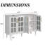 Buffet 4 portes en verre