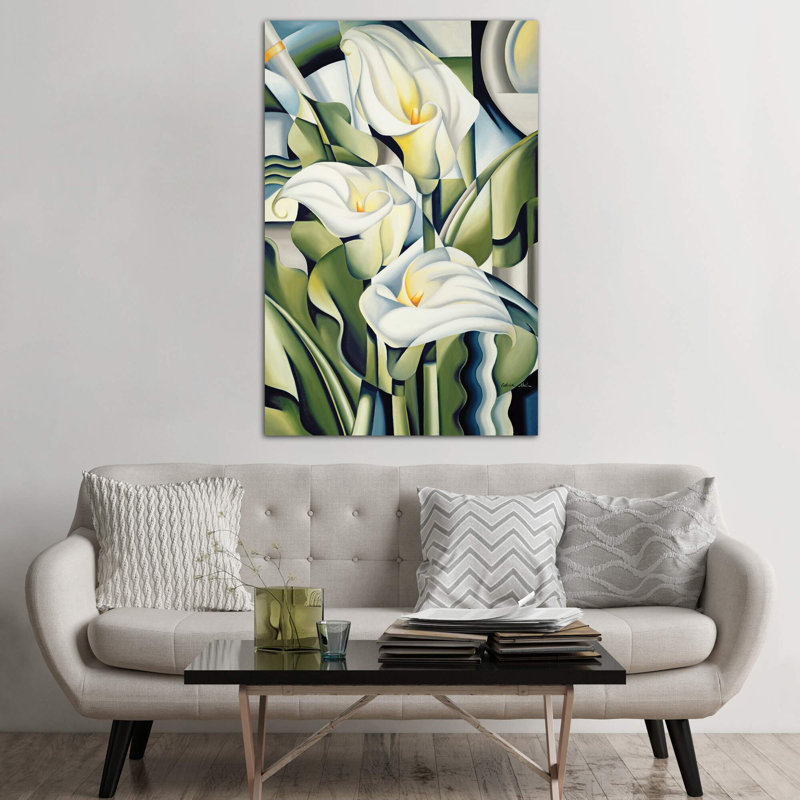 Cubist Lilies by Catherine Abel - Print on Canvas, No Frame, 101.6 cm H x 66.04 cm W x 3.175 cm D