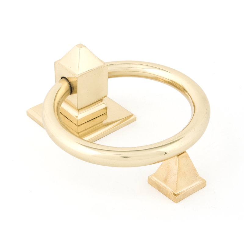Ring Door Knocker, Polished Brass