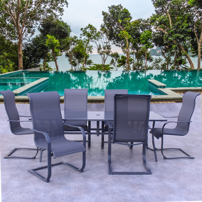 6 - Person Patio Dining Set Rectangular Table
