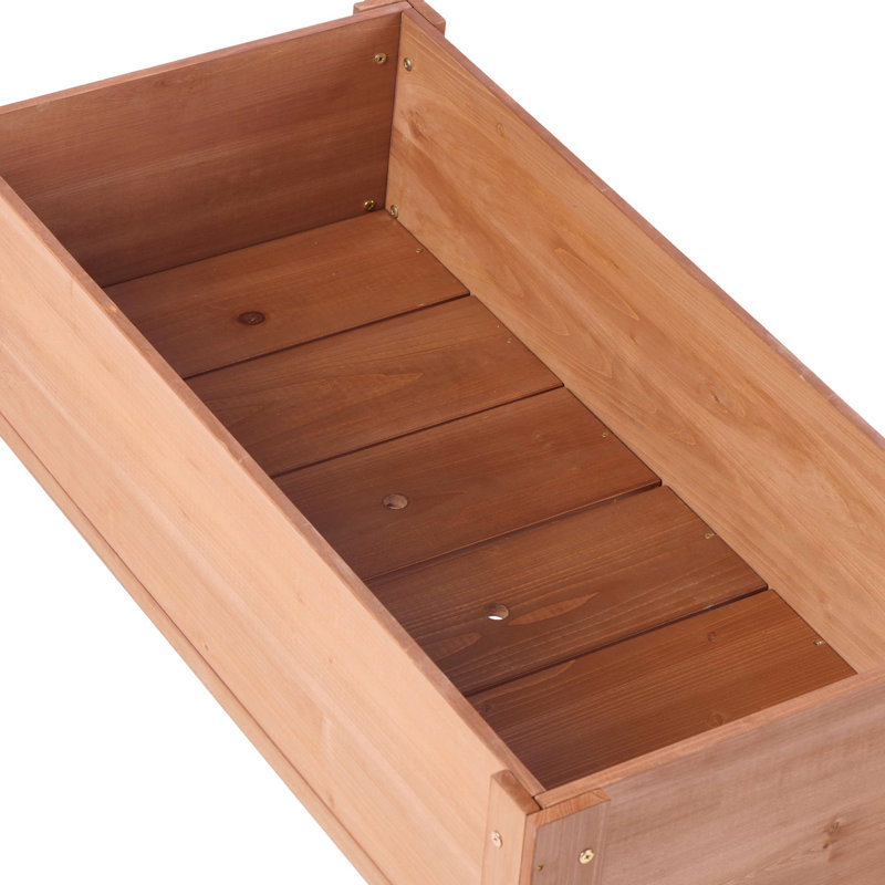 Raised Garden Bed with Legs, Elevated Wooden Planter Box, Self-Draining with Bed Liner for Vegetables, Herbs, and Flowers Backyard, Patio