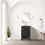 18 po P Meuble-lavabo simple en chêne noir de 20 W, comptoir en acrylique, miroir, largeur de rangement et de fermeture en douceur, comptoir, capacité fermée