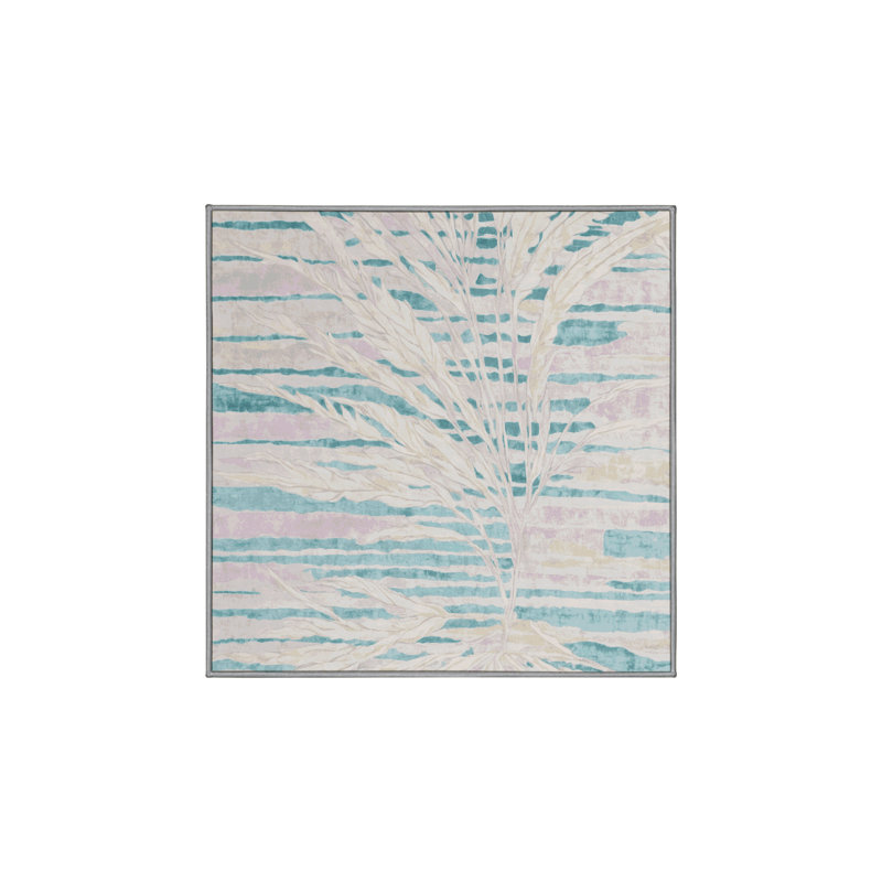 Silky Soft Plush Gray Area Rug, Square 5'