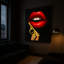 Crimson Silence Framed Canvas Wall Art by Kasian Art Studio - White Frame-987655123