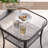 Wicker Rattan Side Table With Glass Top-861238989