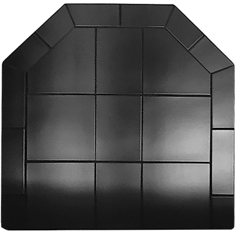 Flat Wall Hearth Pad - Black Knight, 2" H x 48" W x 48"D