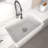 KDKSC 30 Inch Farmhouse Sink Workstation Fireclay Kitchen Sinks White Rectangular Large Single Bowl Undermount Reversible Kitchen Sink With Accessories