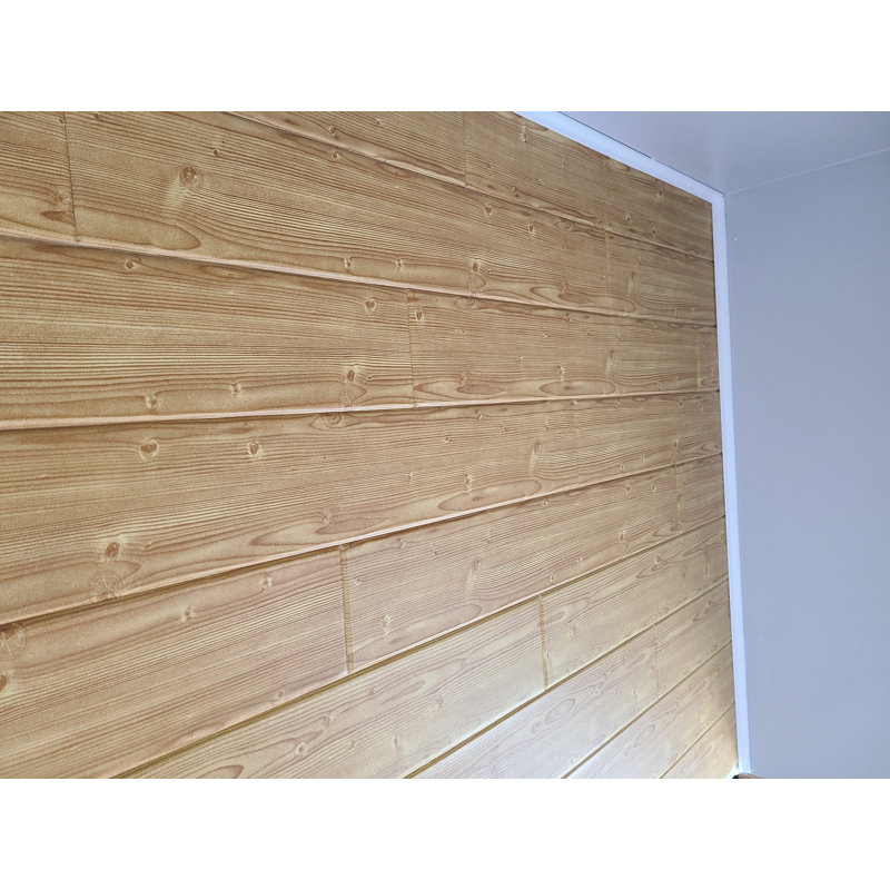 39.4'' L x 6.56'' W Smooth Polystyrene Glue Up Ceiling Tile, Pinewood