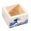 Ensemble de 3 grandes tasses à saké traditionnelles en forme de vague de Kanagawa Hokusai