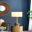 Lampe de table - avec base tambour en verre