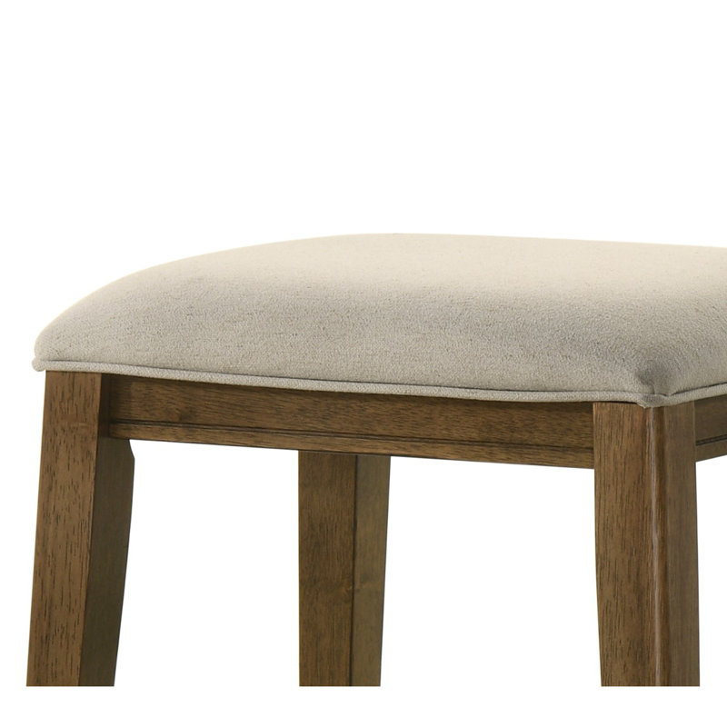 Tabouret à hauteur de comptoir avec siège rembourré Sasha, Tanné