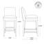 Tabouret de comptoir rembourré en cuir Bethea-115747924-115747922