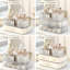 360° Rotating Acrylic Makeup Organiser with Storage Drawers & Brush Holder, Large Stackable Cosmetic Skincare Storage Box for Dressing Tables, Vanities, Bedrooms & Bathrooms-980680677