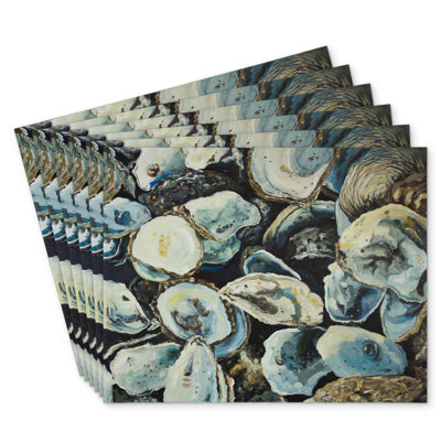 Oyster Shells Polyester Orlane Set of 6 - Home Decor