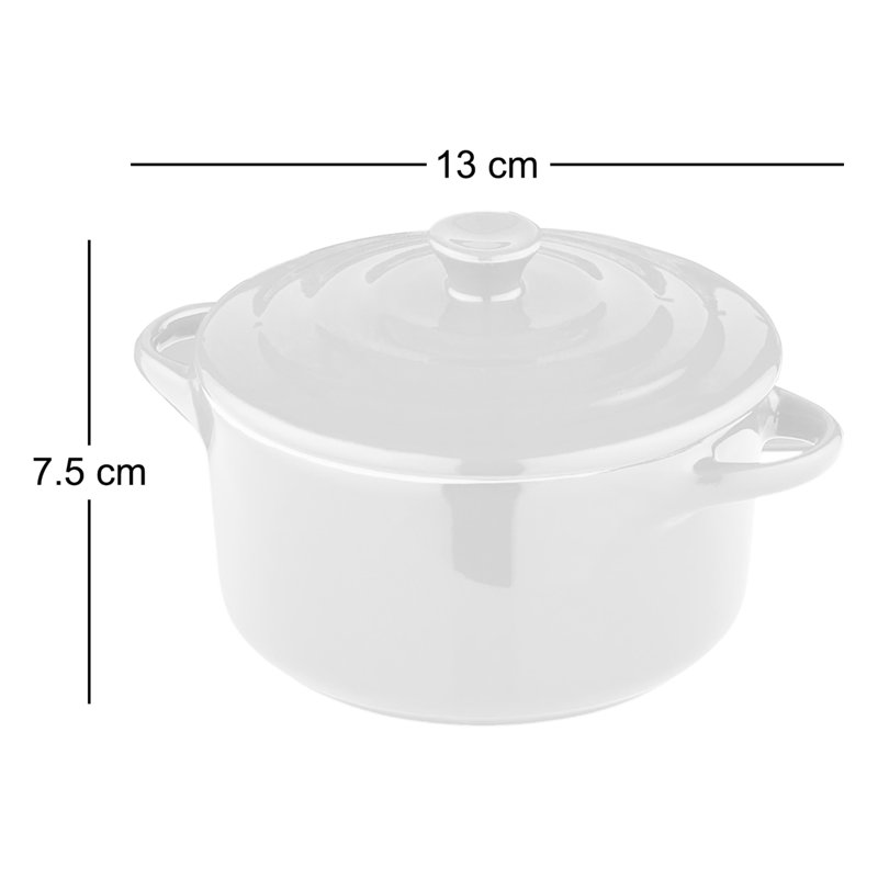 Barbary & Oak 0.24L Non-Stick Ceramic Round Dutch Oven, Bordeaux Red