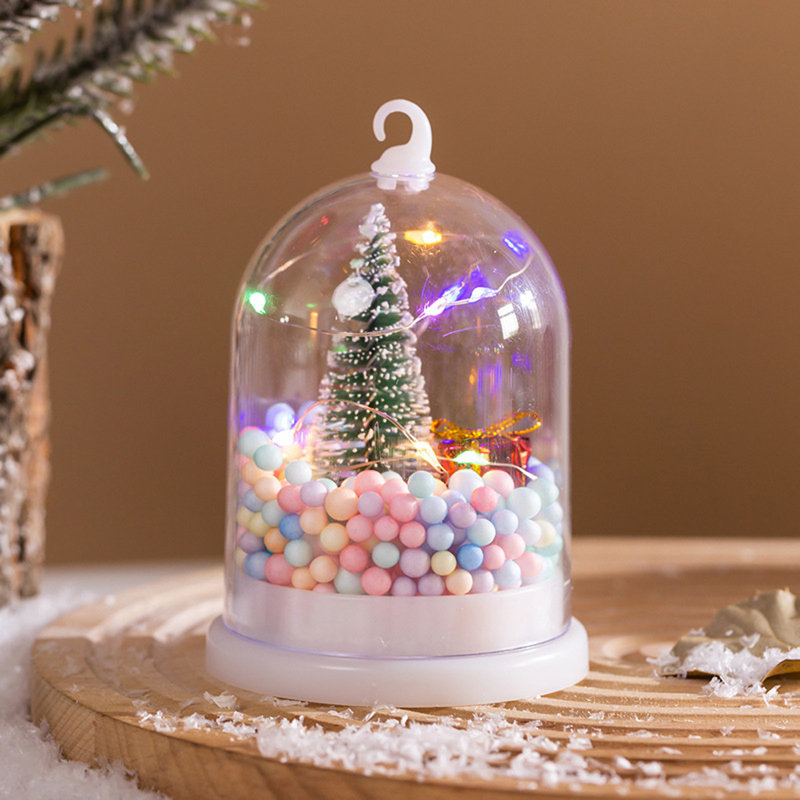 Décorations de Noël, cadeaux lumineux pour enfants, petites veilleuses, dessus de table, arbres de Noël et décorations de neige