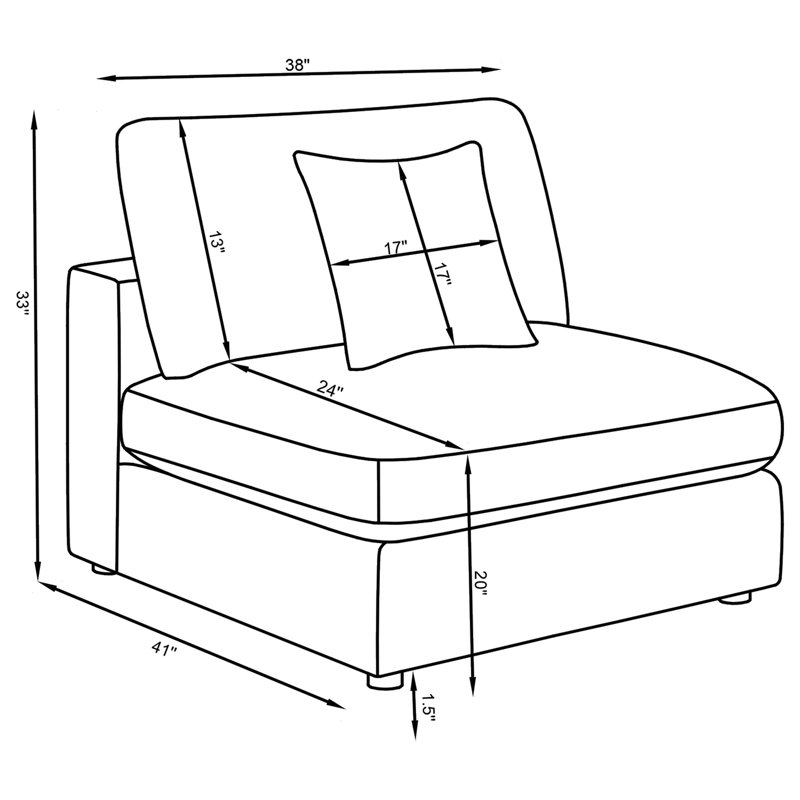 Canapé modulaire rembourré avec coussins réversibles