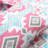 Navajo Stripe Malibu Pink Microfiber Reversible 2 Piece Quilt Set