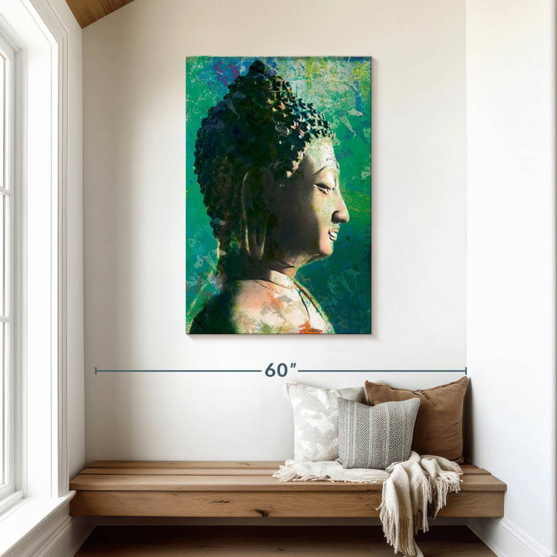 Adella Buddha Head Profile II, 45" H x 30" W